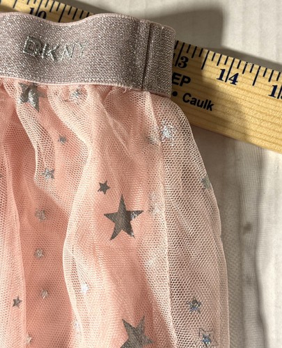 Tulle Skirt Sheer in Light Peach Pink Silver Stars Dress Up Girls XL EUC - Picture 8 of 10