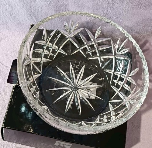 Gleneagles Of Edinburgh Crystal Bowl 22.5cm, In The Argyle Pattern With Box - Picture 4 of 10