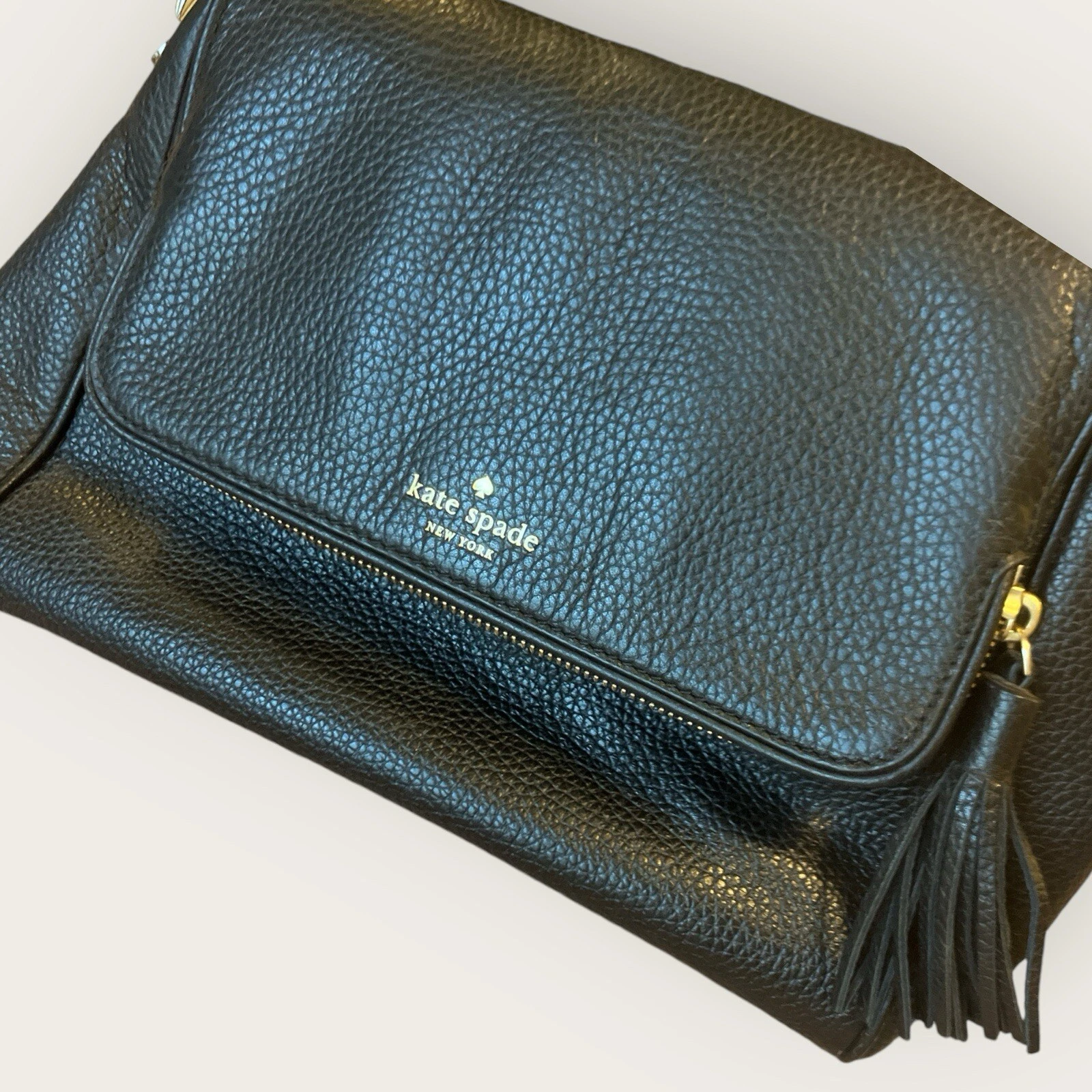 Borsa Kate Spade Miri Chester Street nera tracolla NO CINTURINO in pelle nuova senza etichette