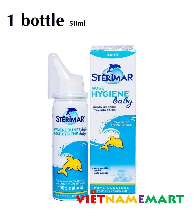 1x STERIMAR FOR BABY BREATHE EASY 100% NATURAL SEA WATER SPRAY - 50ML