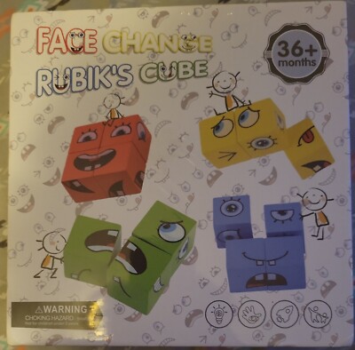Face Change Rubik's Cube Game Building Blocks Interaction for 36+ Months NEW