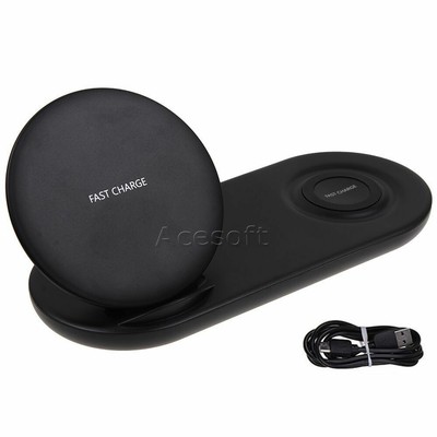 Universal 2in1 Wireless Charger Pad + Cable For Samsung Galaxy Note 10+ SM-N975V