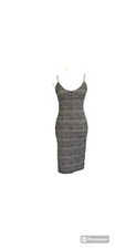 VIBE Women's Body-Con Plaid Spaghetti Strap Dress, Size M