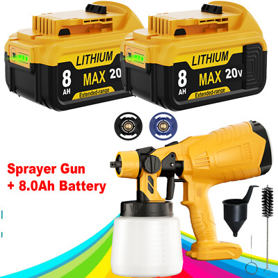 #ad High Pressure Cordless Paint Sprayer Electric Spray Gun For Dewalt 20V Battery h $17.52