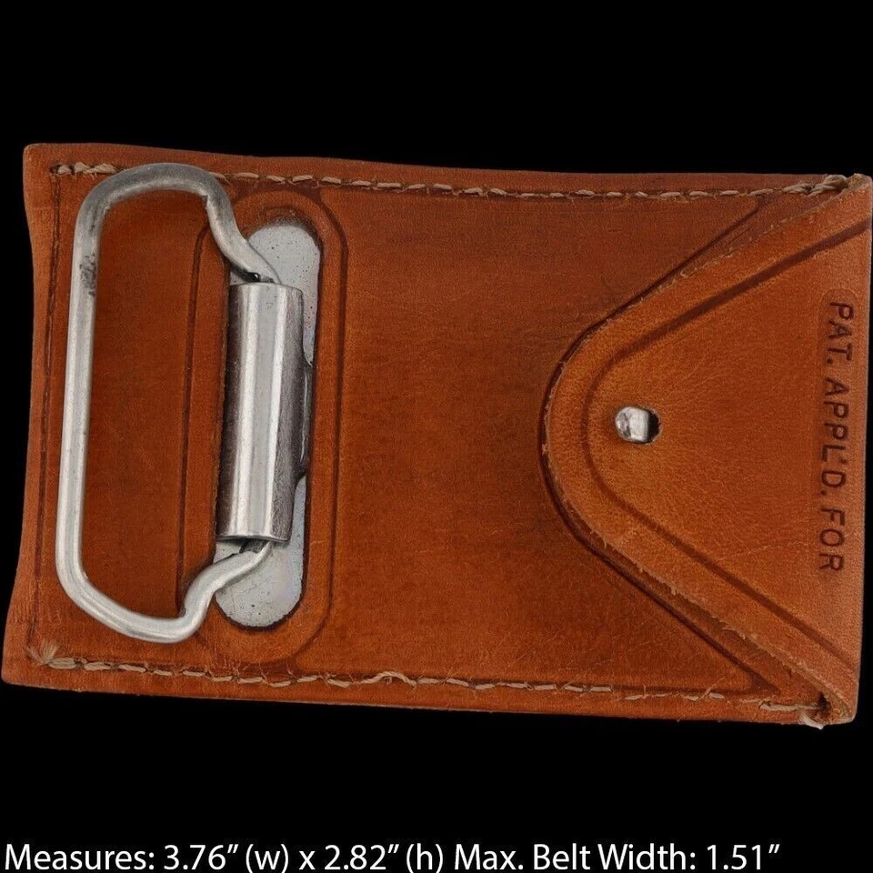 Calavera de ganado Texas Longhorn Steer Bull vaquero occidental años 70 vintage hebilla de cinturón Foto 4 de 4