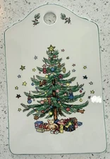 Nikko Happy Holidays Ceramic Christmas Tree Snack Cheese Board