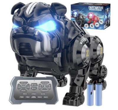 Remote Control Robot Dog Toys for Boys, Rechargeable Programmable Stunt Robot...