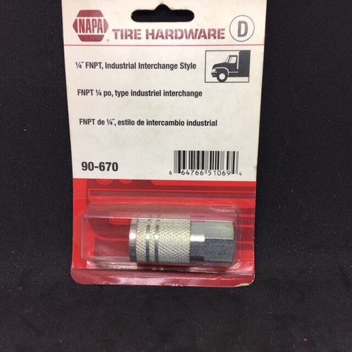 NAPA Type D Tire Hardware Quick Coupler 1/4" Female NPT 90670 USA Made