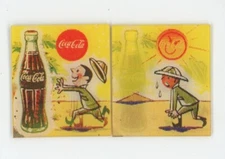 Man sees Mirage of COCA COLA Bottle 1960's Small VARI-VUE Animation Lenticular
