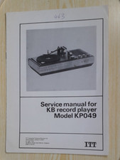 ITT KB Model KP049 Record Player Service Manual