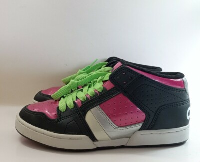 Women's Girls Skate Shoes Osiris NYC 83 Mid Top Sz Neon, Black