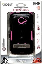 New HTC EVO 4G LTE Defend Rugged Protection Holster Belt Clip Black / Pink
