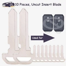 10 X Replacement Uncut Insert Emergency Key Blade for Suzuki Swift Ertiga Baleno