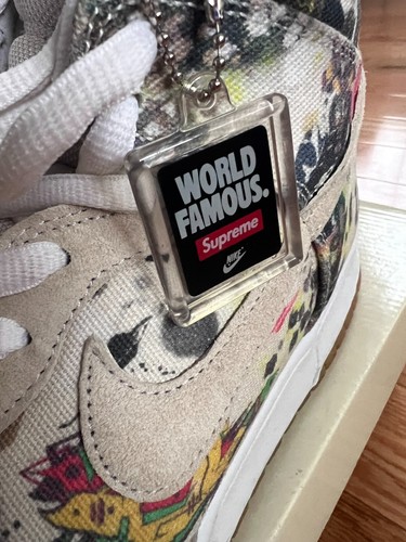 AUTHENTIC Nike x Supreme Dunk SB High Rammellzee Size 10 USED - Picture 15 of 20