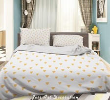 3D Fresh Triangle Pattern Quilt Cover Set Duvet Cover Bedding