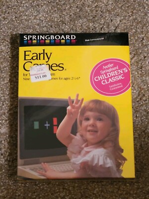 Commodore 64 1985 NOS NIB Springboard EARLY GAMES for YOUNG Children