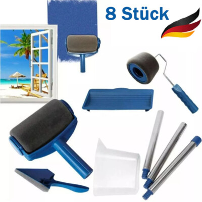 Paint Runner Pro Roller 8stk Pinselset für die Raummalerei Wandgriff Dekoratio