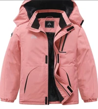 MOERDENG Womens Size 14/16 Snow Ski Jacket Waterproof Insulated Fleece Softshell