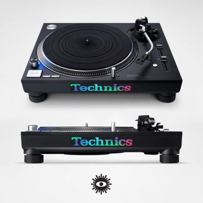 Technics - Silver Mirror Iridescent Turntable Sticker Decal SL 1210 MK2 MK3 MK7