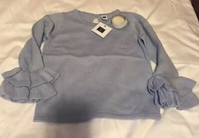 NWT Janie And jack Light Blue Sweater Bell Sleeve Size 4