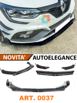 RENAULT MEGANE MK4 2018+ FRONTSTOSSSTANGE SPLITTER GLÄNZEND SCHWARZ LOOK RS - 3P