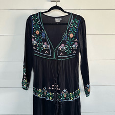 ASOS Women’s 4 Black Tiered Embroidered Maxi Dress
