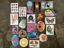 Original Vintage Lion Animal Funny etc Prism Vending Machine Stickers Tattoo Lot