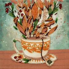 Bead Embroidery Kit "Аutumn aroma" Beaded Stitching Beadwork