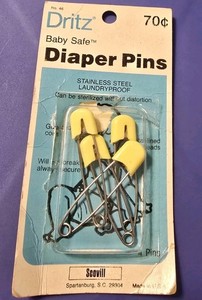 Dritz Baby Safe Diaper Pins 4 Pieces Opened But Not Used.