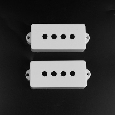 2x Replacement PB style bass Guitar Pickup cover for 4 String pickup,White