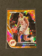 2021-22 Panini Prizm Draft Picks Basketball Charles Bassey Rookie Orange Ice #45