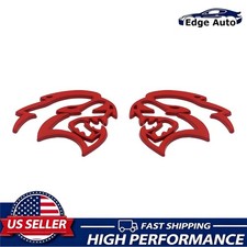2x Universal Metal For Devil Cat Hellcat Fender Side Emblems Badge Decal Red 2x Universal Metal For Devil Cat Hellcat Fender Side Emblems Badge Decal Red