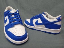 Nike Boys Dunk Low GS Sneakers Leather White Hyper Royal Size 6 NEW NO BOX
