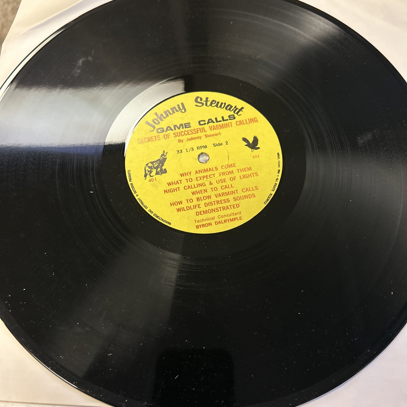 Secrets Of Successful Varmint Calling Johnny Stewart Vinyl Album