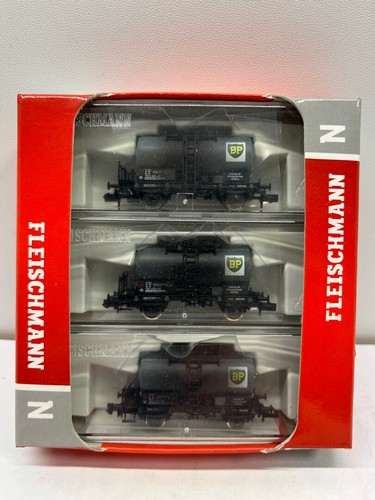 Fleischmann 841201 Spur N 1/160 Kesselwagen Set 3-teilig "BP" gealtert | Condition: Neu