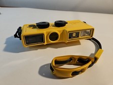 Retro 1980's Minolta WEATHERMATIC A Underwater film camera Yellow WORKS