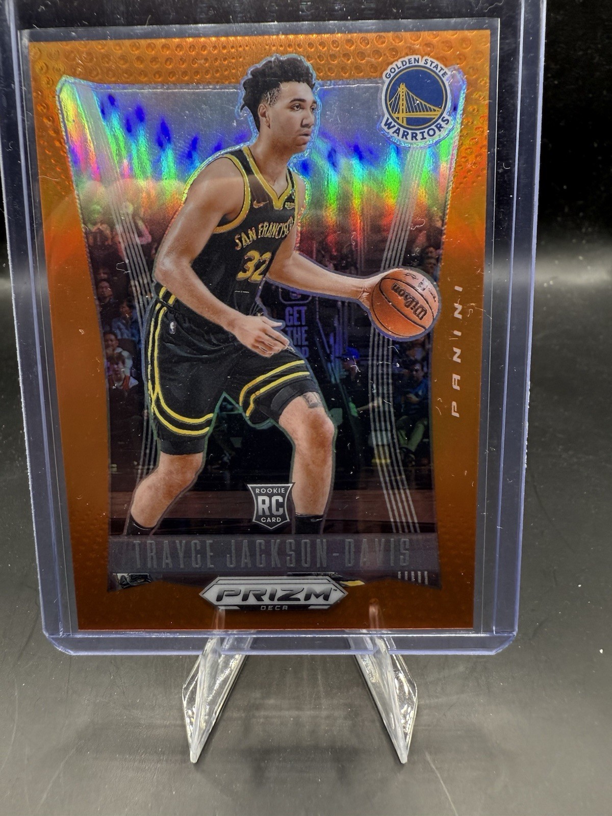 TRAYCE JACKSON-DAVIS 2023-24 PANINI PRIZM DECA ROOKIE ORANGE RC /49 Q2117