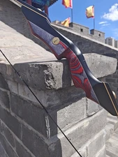 PMZ Recurve Bow 60 Inch 45lbs - Traditional Wood Takedown Hunting Bow for Gift