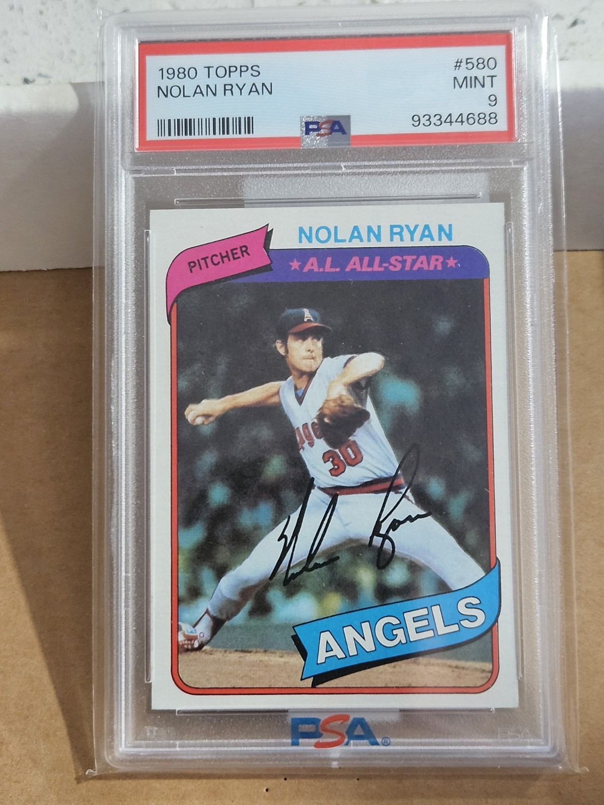 1980 Topps - Nolan Ryan #580 PSA 9 MINT