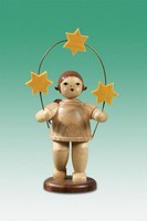 Holzengel Weihnachtsengel Engel Mit Sternbogen Ohne Krone /Natur HöHe 6,5 Cm NEU