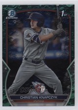 2023 Bowman Draft Chrome Aqua Lunar Crater Refractor Christian Knapczyk 14md