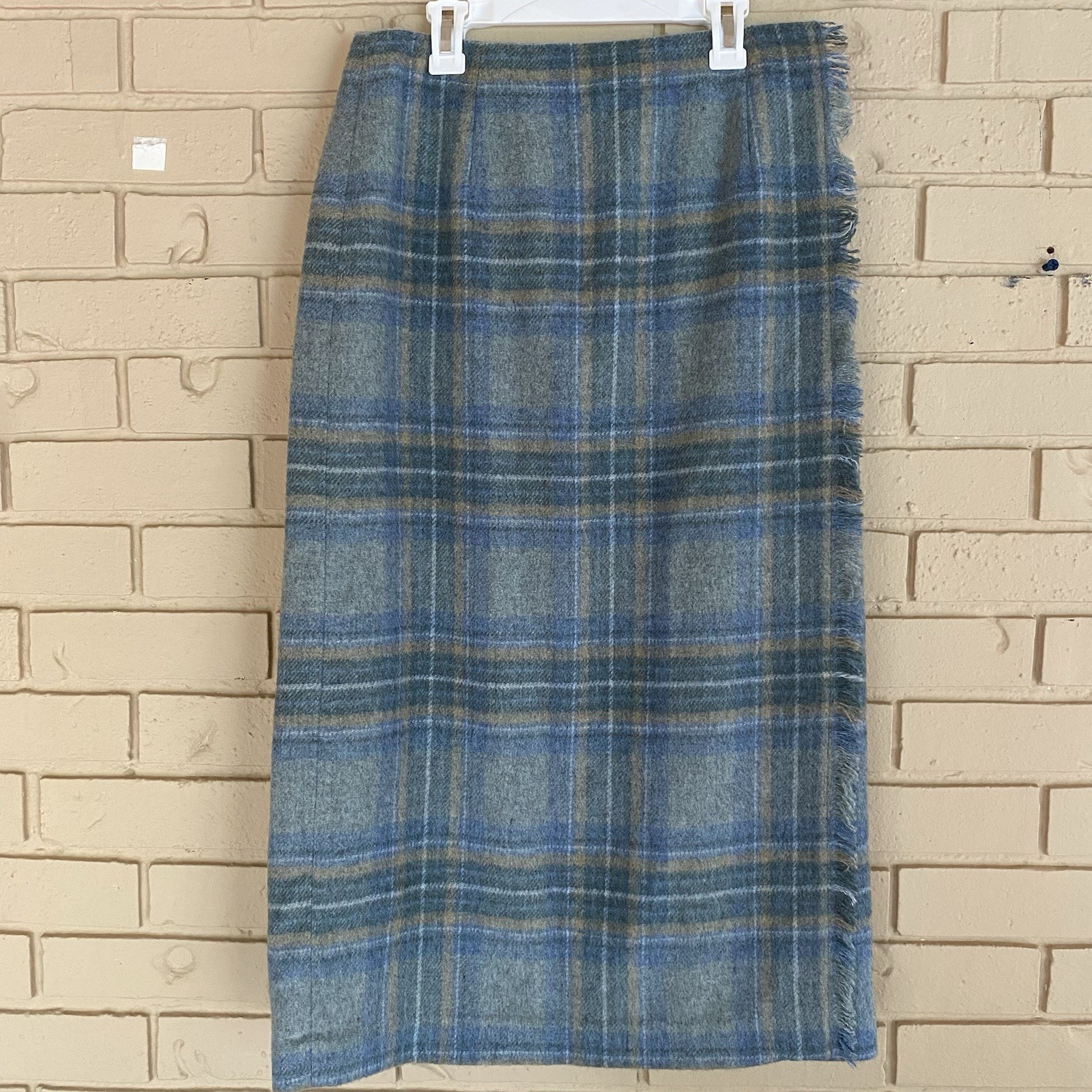 VTG Talbots Plaid Wool Wrap Skirt Size 10P Lined USA Made Academia Preppy Classic Vintage