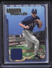 2002 Fleer Focus Larger Than Life Alex Rodriguez Game Used Jersey 