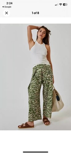 Anthropologie Daily Practice The Montego Pant Wide Leg Pants Green Size Small