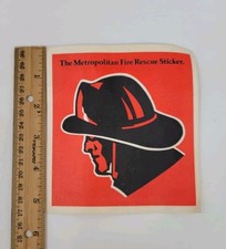 FIRE RESCUE SAFETY FOR CHILDREN BLIND ETC WINDOW STICKER DECAL BY MET LIFE