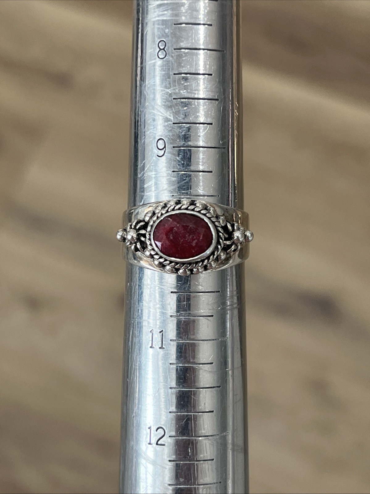 Robert Manse Sterling Silver .925 Ruby Ring Size … - image 4