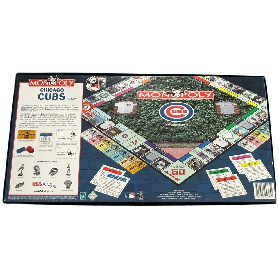 Chicago Cubs Monopoly Collectors Edition Parker Brothers Baseball Game Complete - Image 2 of 4