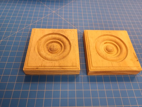 Decra-Mold R-375 Wood Rosettes 2x Decorative Carved Applique Architectural