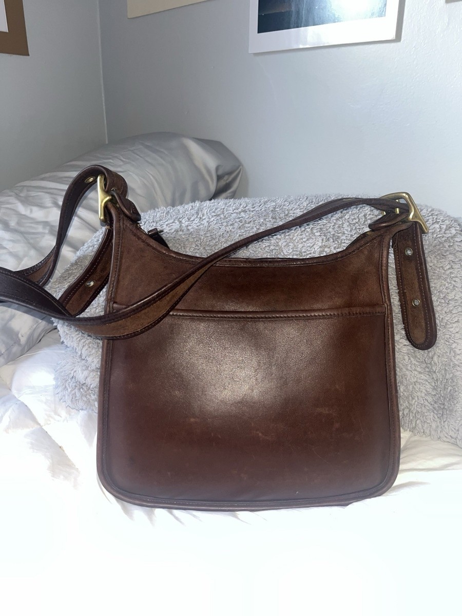 vintage coach #9966 legacy zip shoulder bag in mahogany | eBay