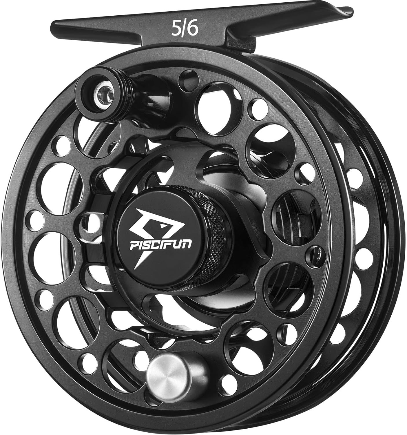 Sword Fly Fishing Reel, CNC-Machined Aluminum Alloy 5/6wt Black-without Line